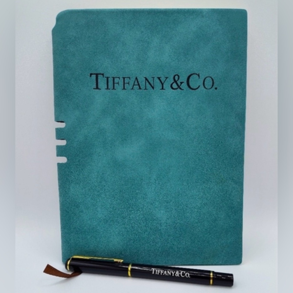 NEW Tiffany & Co. Blue Journal with Black Pen - Picture 2 of 8
